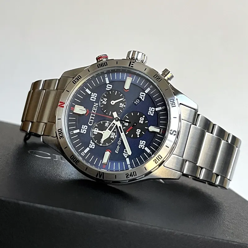 Citizen Eco-Drive Outdoor Chrono Blue Dial Men's Watch | AT2520-89L